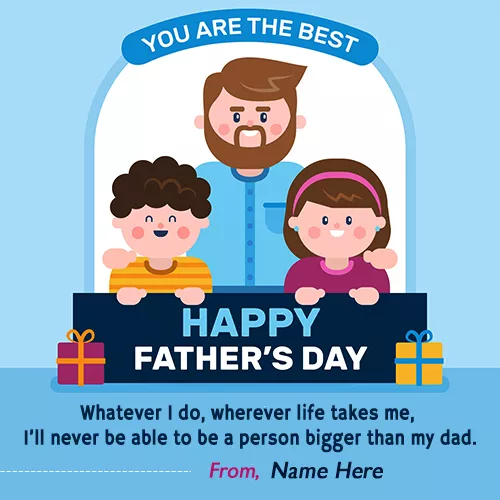 Happy Fathers Day 2019 Greeting Cards With Name